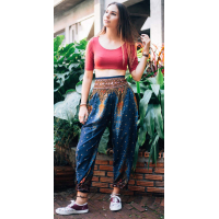 Harembroek Large Pauw blauw